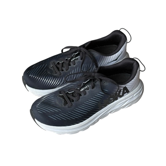 Hoka One One Womens Rincon 3 Black White Running Shoes Sneakers Size 8 - Picture 3 of 9